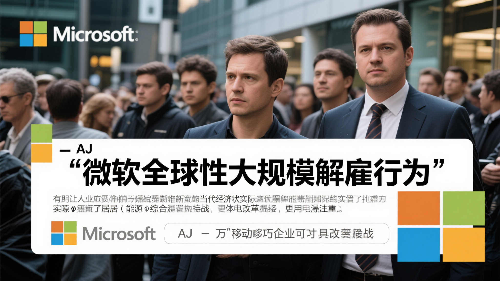 微软进行大规模裁员计划，影响员工达9000人！